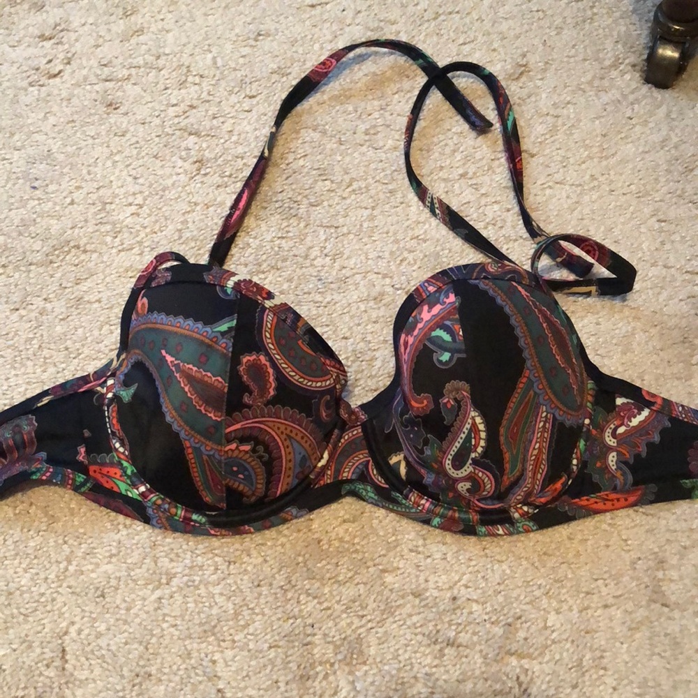 Victoria’s Secret Black paisley padded bikini
